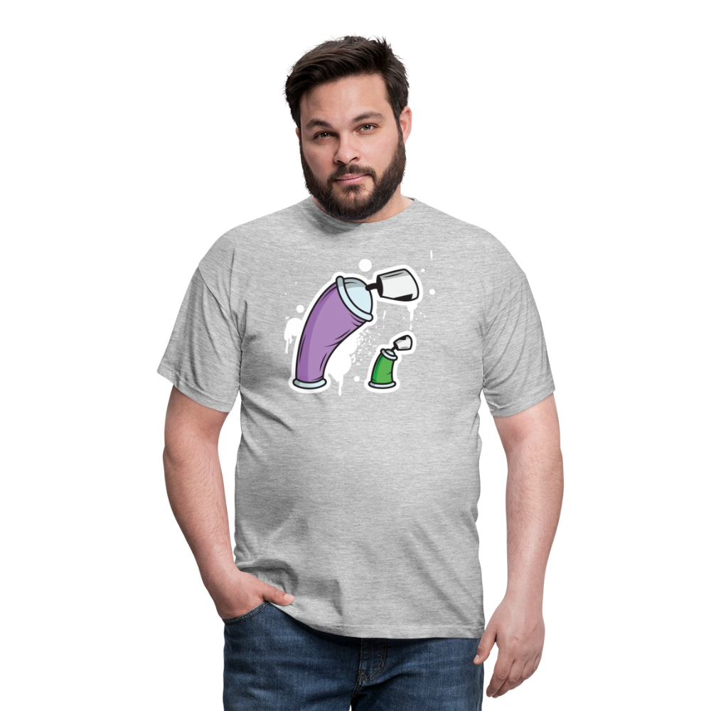 SSW1690 Tshirt Große Dose und kleine Dose - Grau meliert