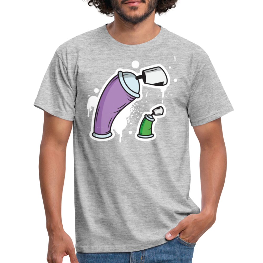 SSW1690 Tshirt Große Dose und kleine Dose - Grau meliert