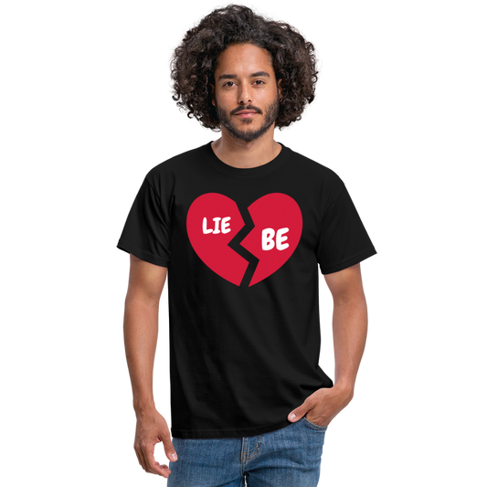 SSW1693 Tshirt Herz Liebe - Schwarz