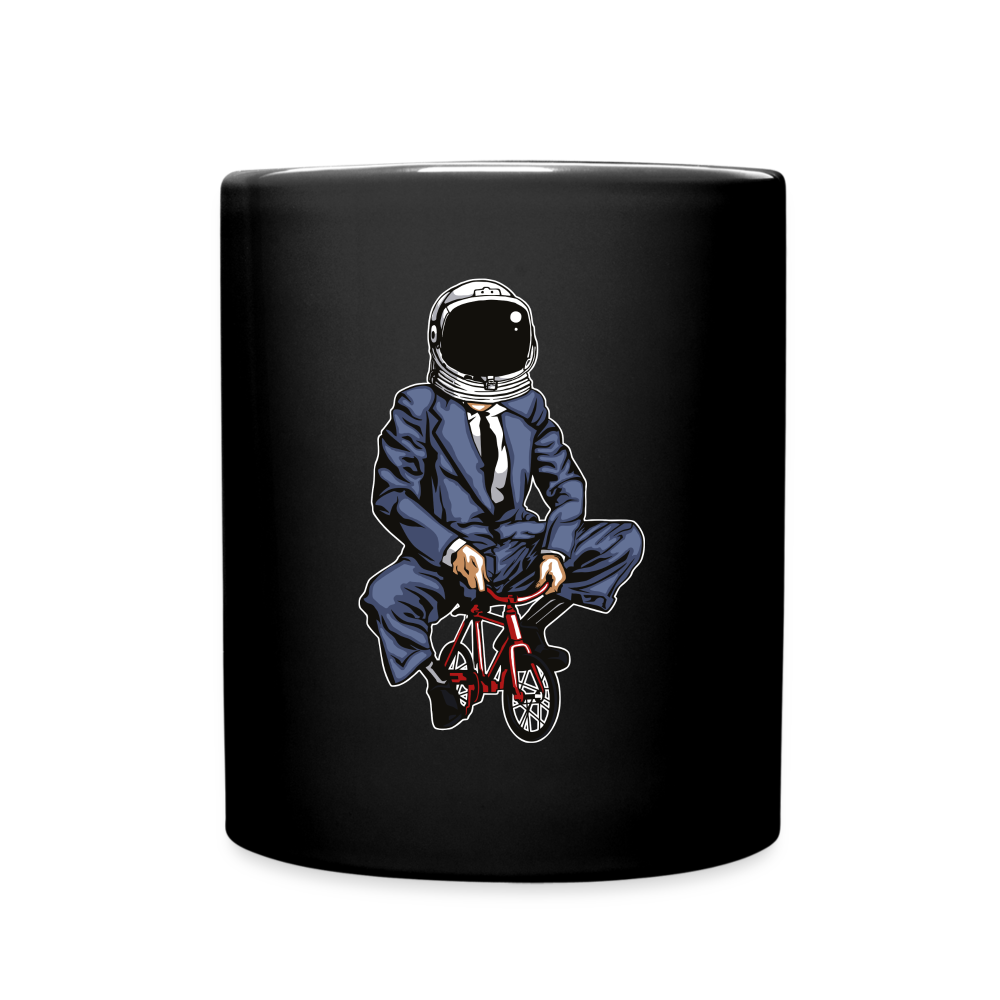 SSW1704 Kaffeebecher Fahrrad zum Mond - Schwarz