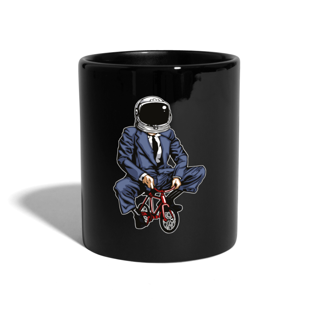 SSW1704 Kaffeebecher Fahrrad zum Mond - Schwarz