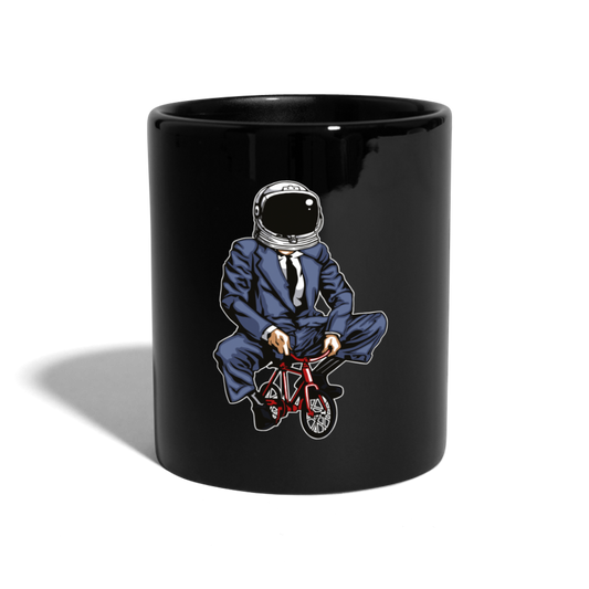 SSW1704 Kaffeebecher Fahrrad zum Mond - Schwarz