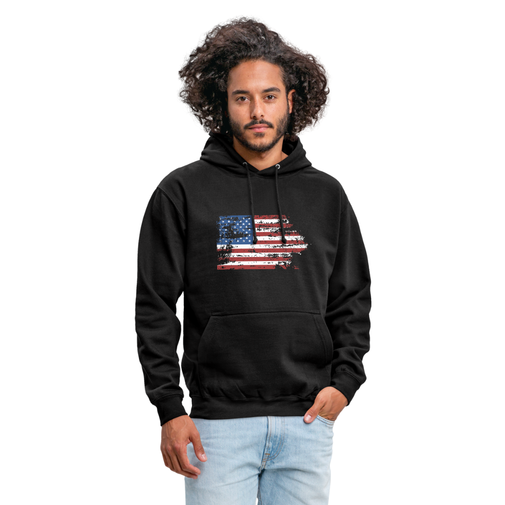 SSW1708 Unisex Hoodie USA flag - Schwarz