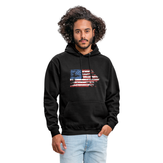 SSW1708 Unisex Hoodie USA flag - Schwarz