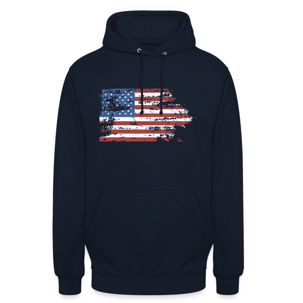 SSW1708 Unisex Hoodie USA flag - Navy