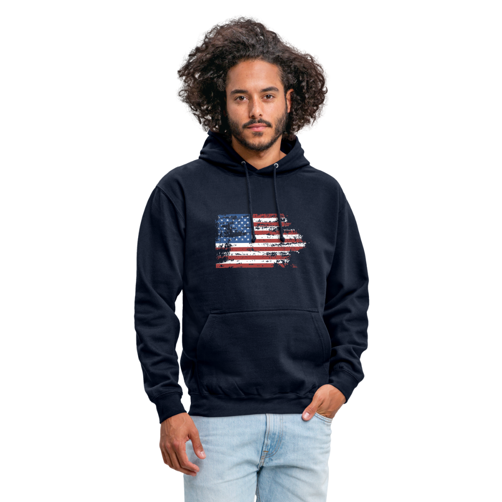 SSW1708 Unisex Hoodie USA flag - Navy