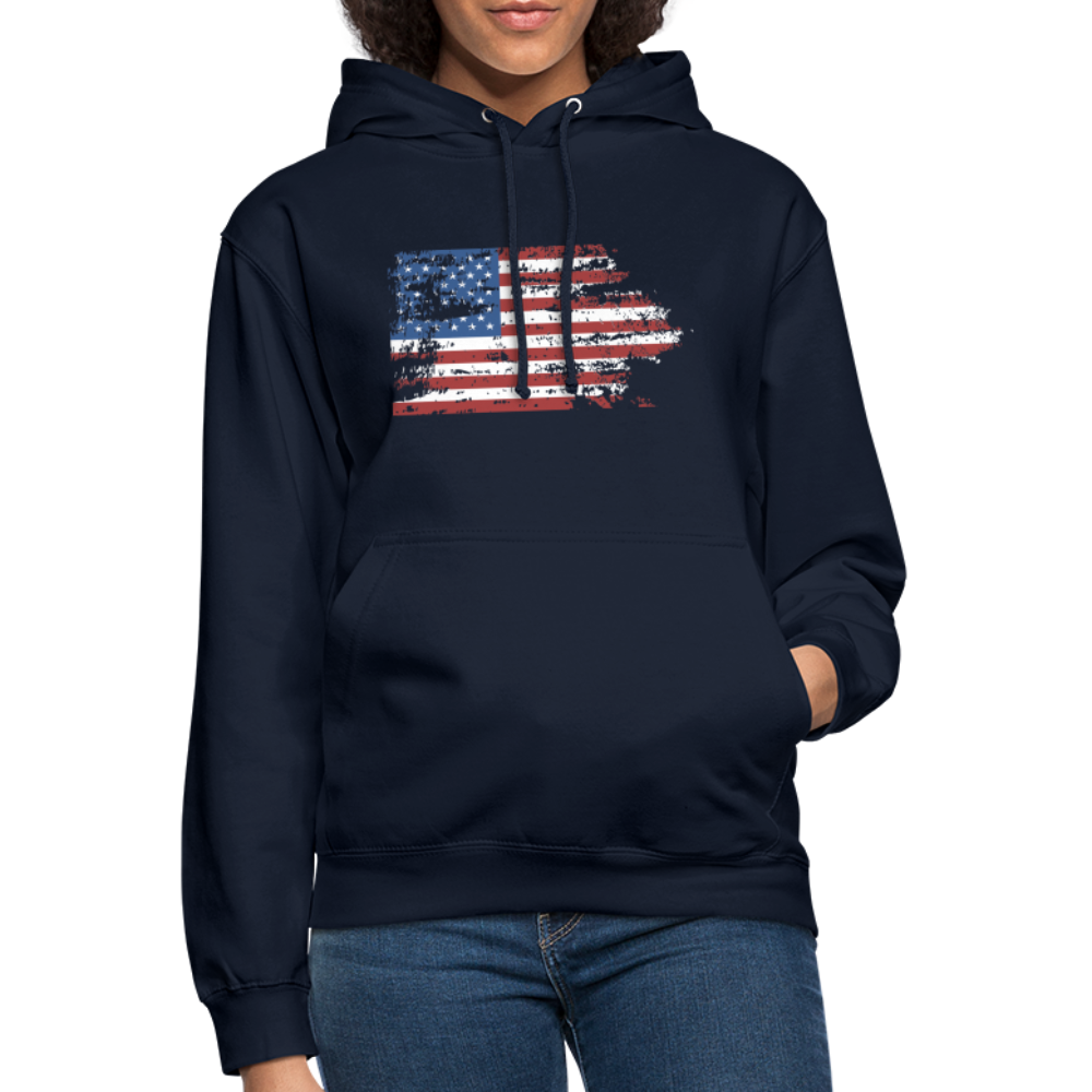 SSW1708 Unisex Hoodie USA flag - Navy