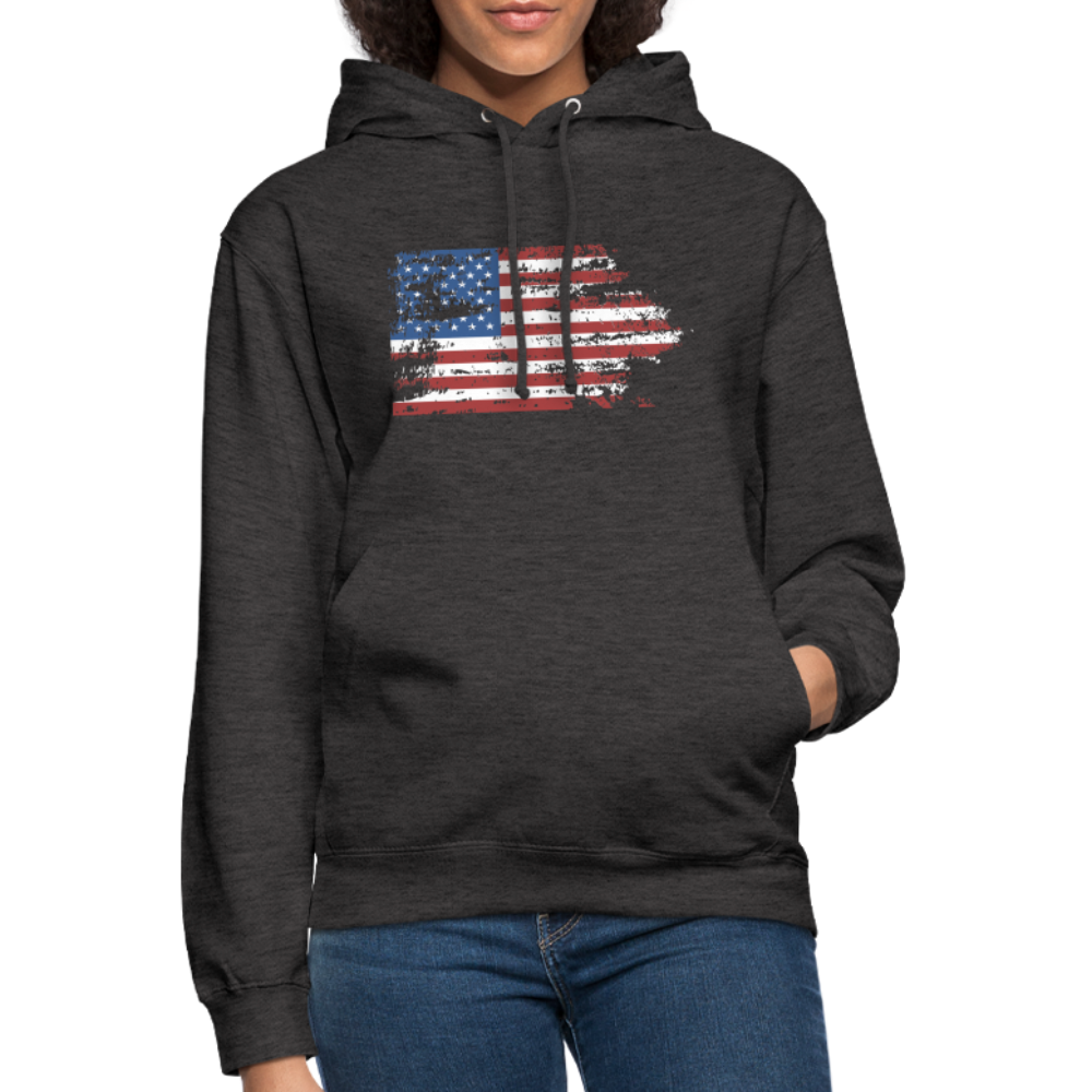 SSW1708 Unisex Hoodie USA flag - Anthrazit