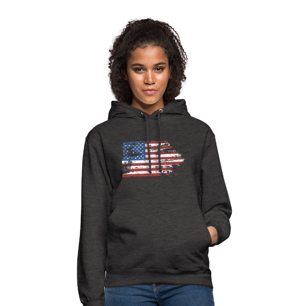 SSW1708 Unisex Hoodie USA flag - Anthrazit