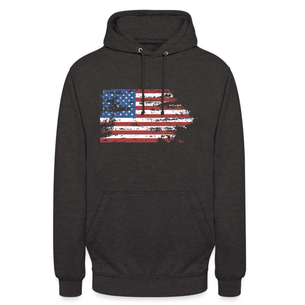 SSW1708 Unisex Hoodie USA flag - Anthrazit