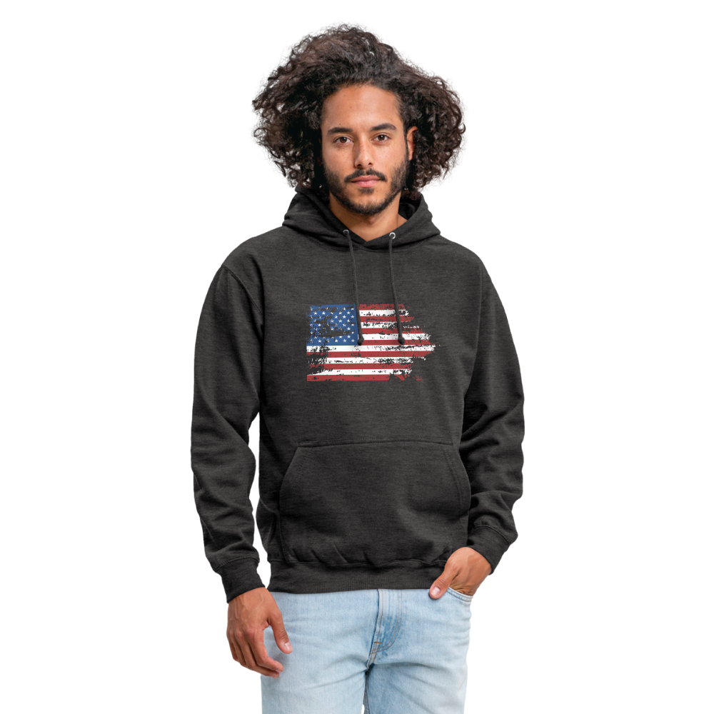 SSW1708 Unisex Hoodie USA flag - Anthrazit