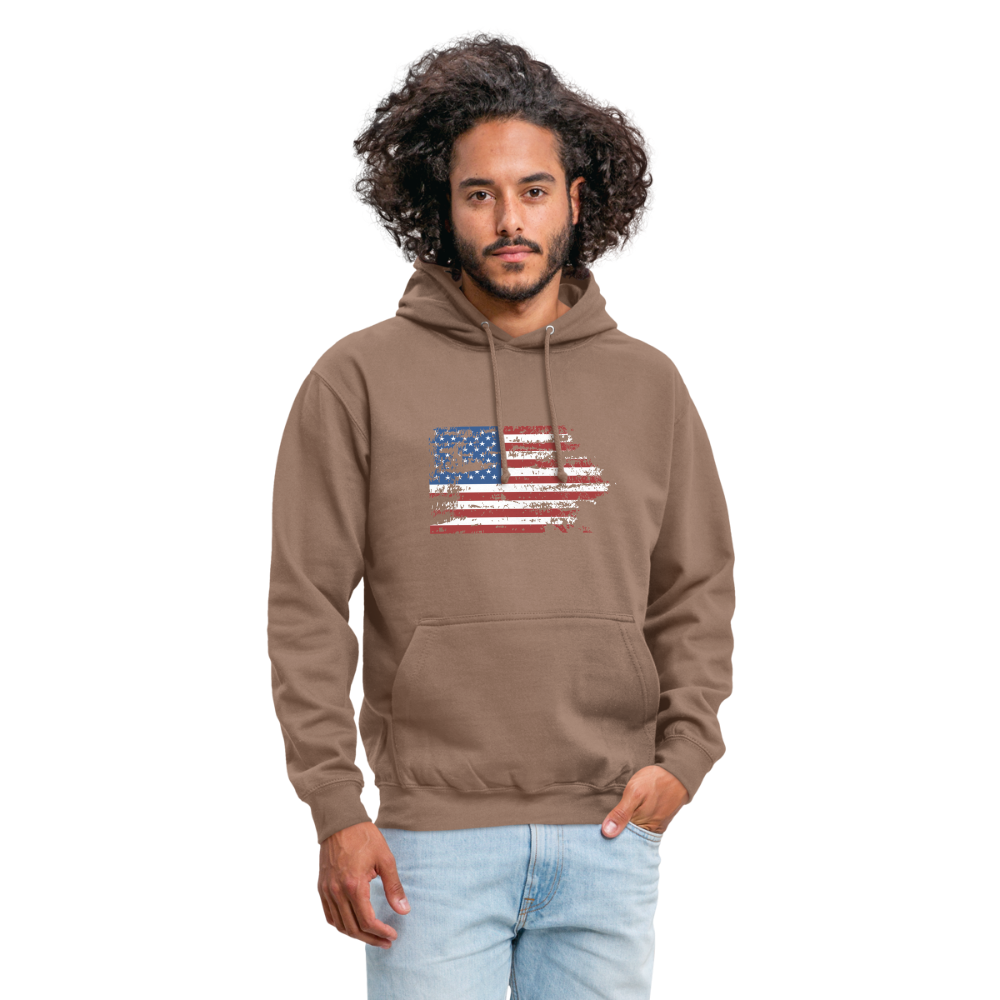 SSW1708 Unisex Hoodie USA flag - Mokka