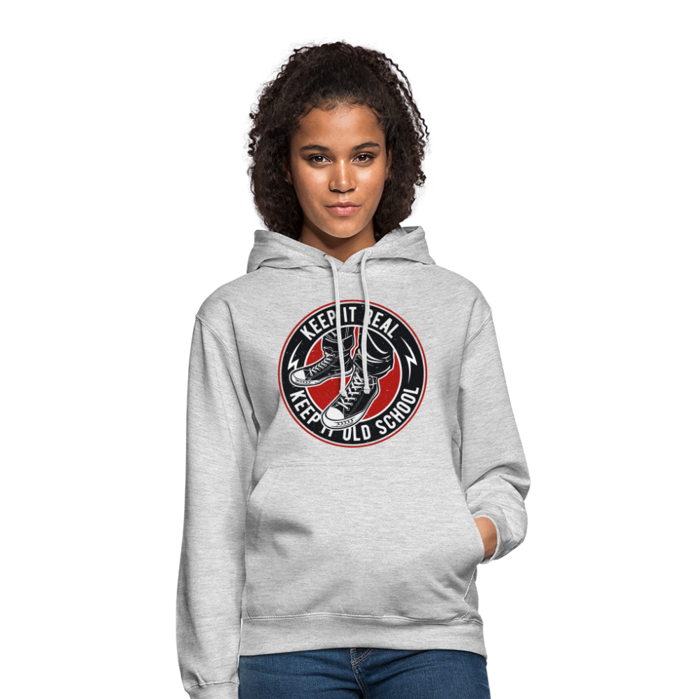 SSW1707 Unisex Hoodie Keep it Oldschool - Hellgrau meliert
