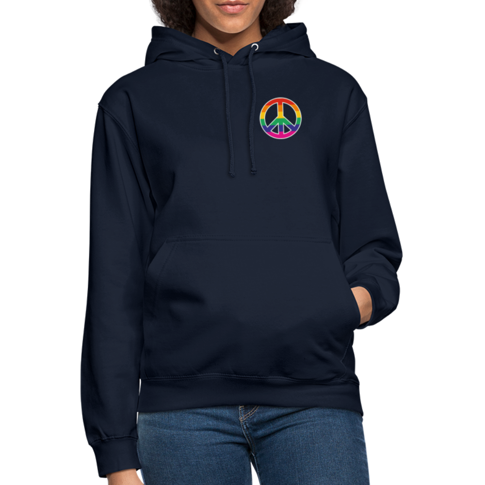 SSW1710 Unisex Hoodie Regenbogen-Friedenszeichen - Navy