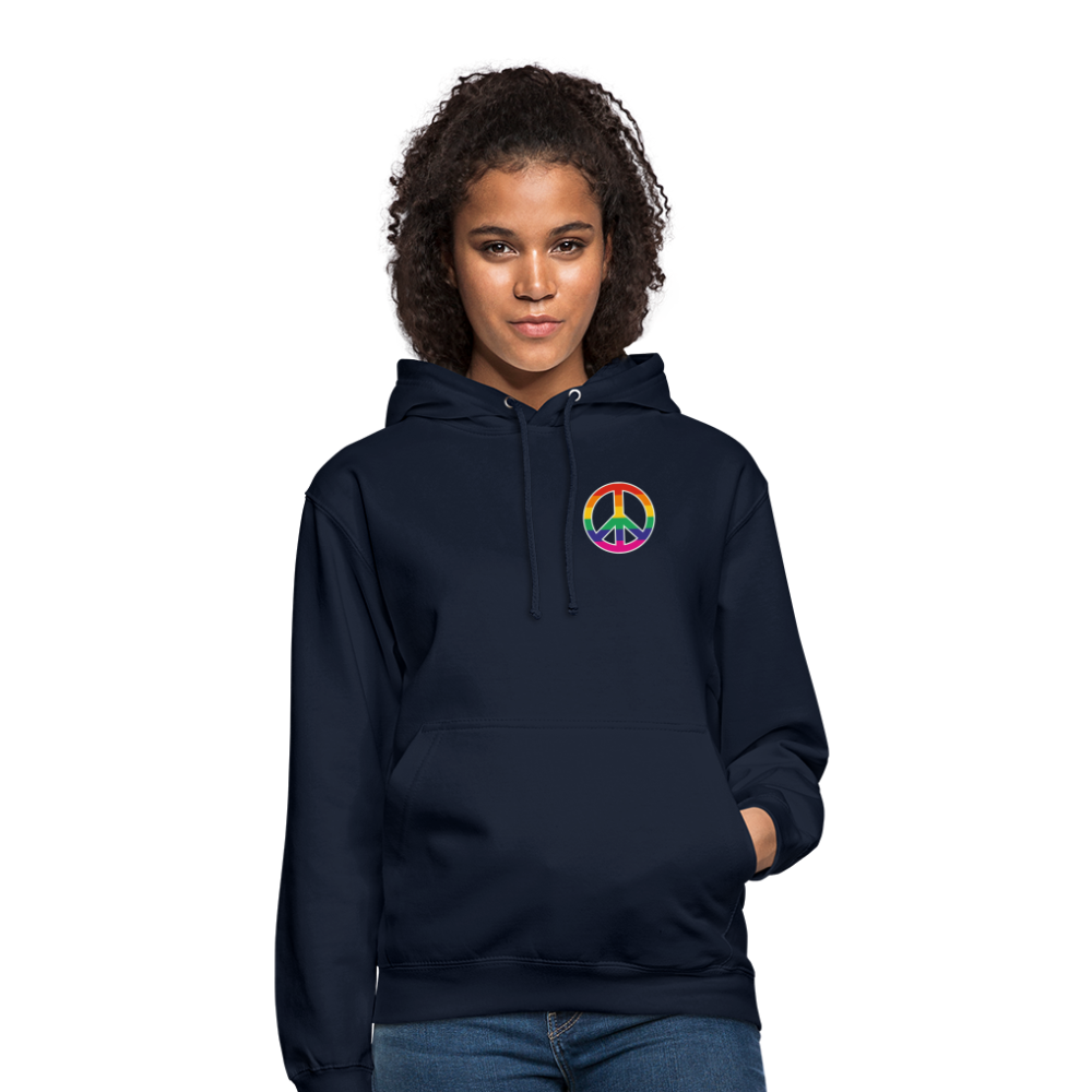 SSW1710 Unisex Hoodie Regenbogen-Friedenszeichen - Navy