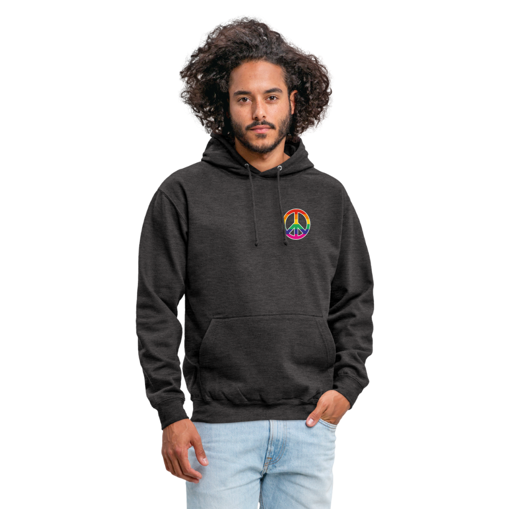 SSW1710 Unisex Hoodie Regenbogen-Friedenszeichen - Anthrazit