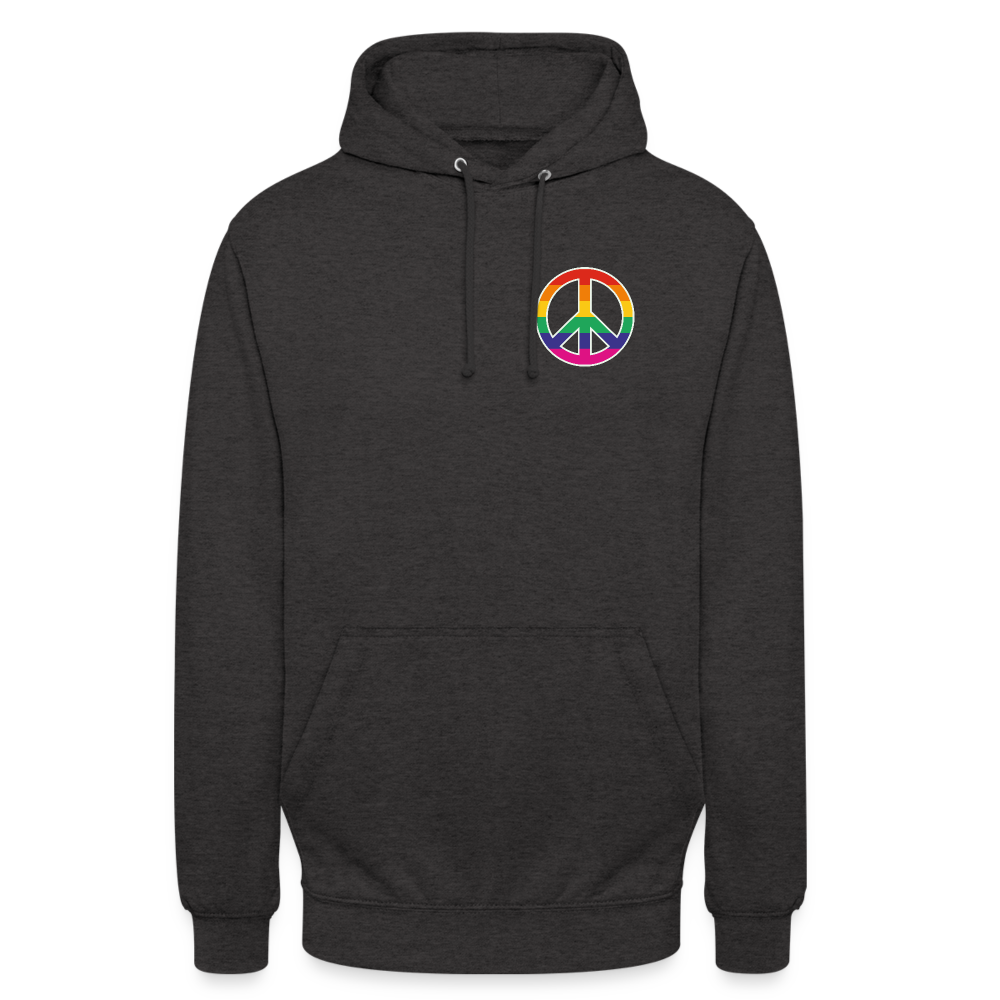 SSW1710 Unisex Hoodie Regenbogen-Friedenszeichen - Anthrazit