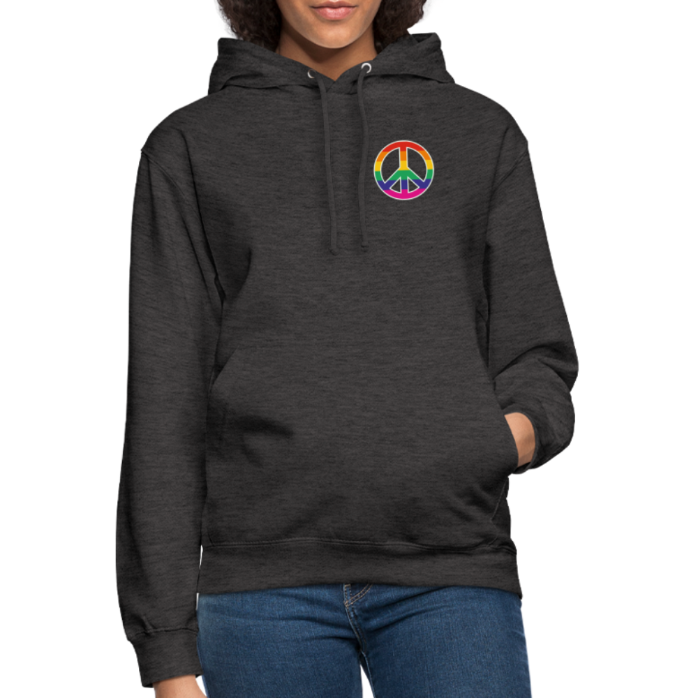 SSW1710 Unisex Hoodie Regenbogen-Friedenszeichen - Anthrazit