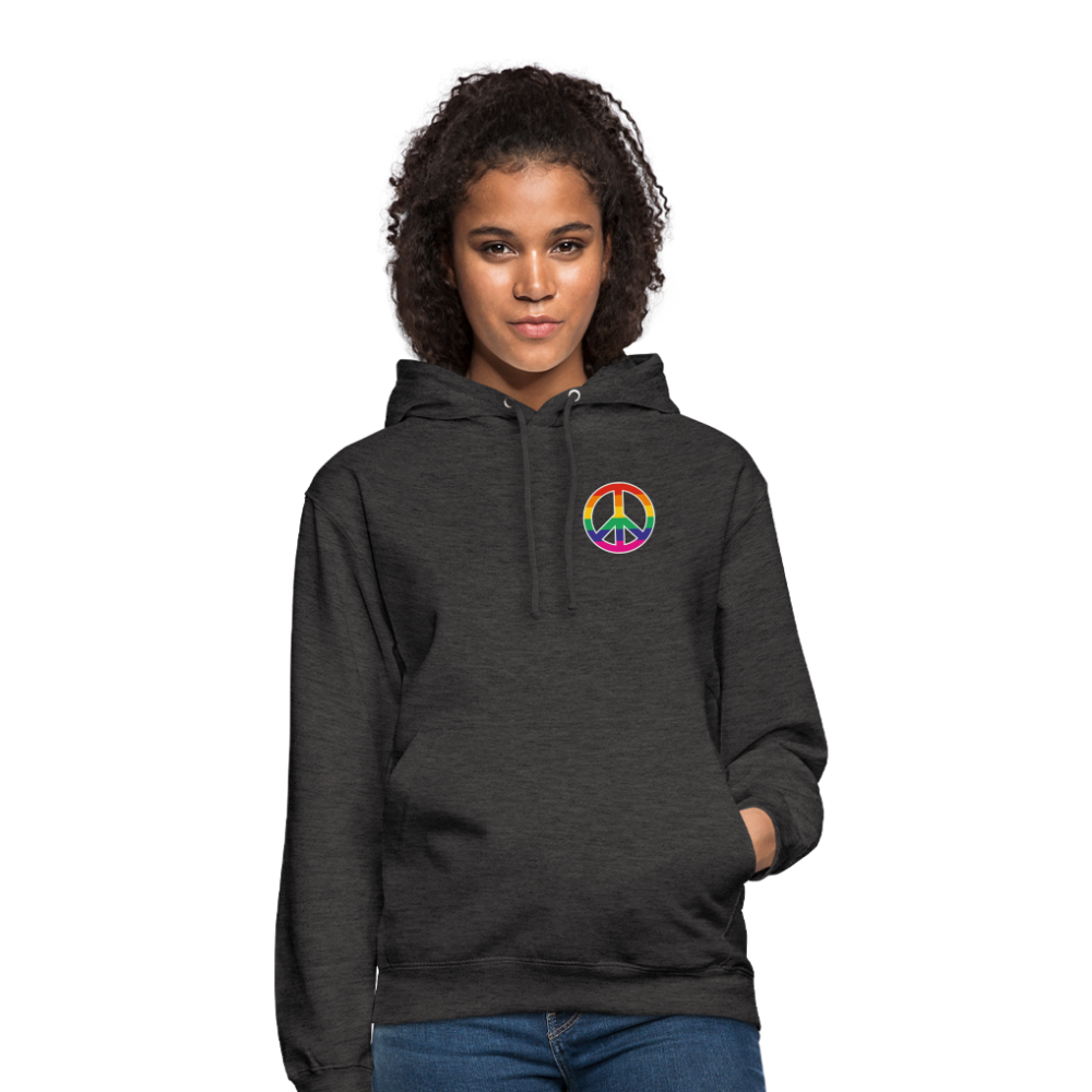 SSW1710 Unisex Hoodie Regenbogen-Friedenszeichen - Anthrazit