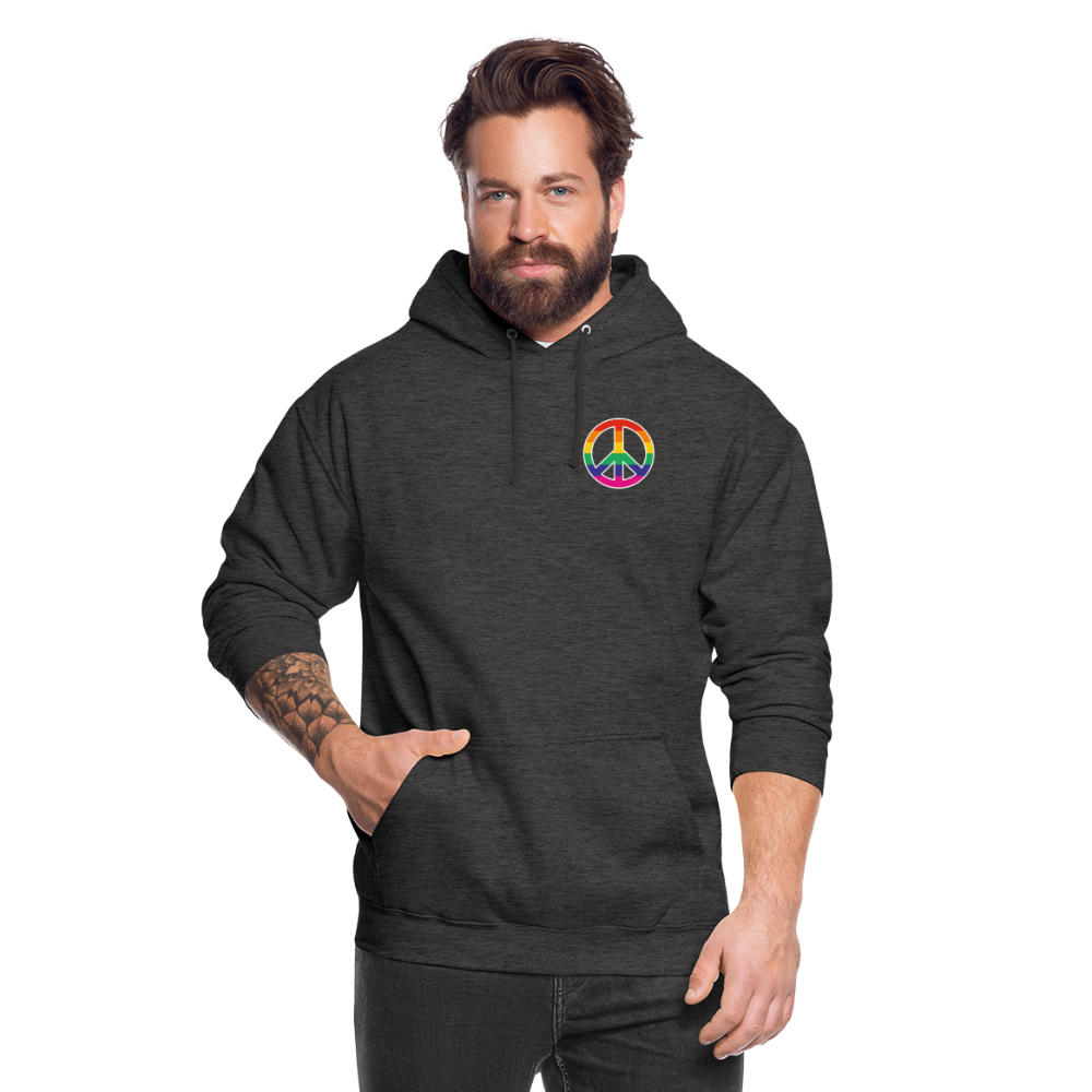 SSW1710 Unisex Hoodie Regenbogen-Friedenszeichen - Anthrazit