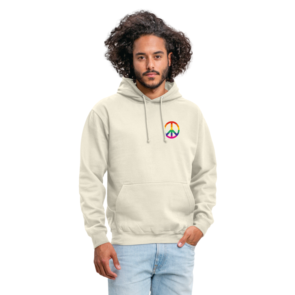 SSW1710 Unisex Hoodie Regenbogen-Friedenszeichen - Vanille-Milchshake