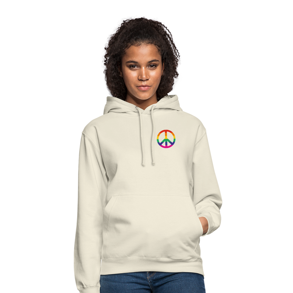 SSW1710 Unisex Hoodie Regenbogen-Friedenszeichen - Vanille-Milchshake