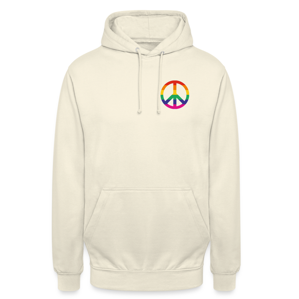 SSW1710 Unisex Hoodie Regenbogen-Friedenszeichen - Vanille-Milchshake