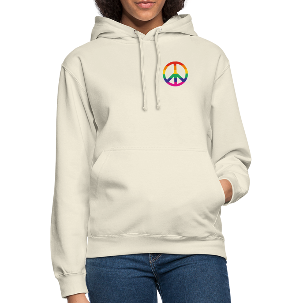 SSW1710 Unisex Hoodie Regenbogen-Friedenszeichen - Vanille-Milchshake