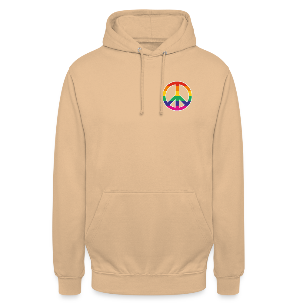 SSW1710 Unisex Hoodie Regenbogen-Friedenszeichen - Beige