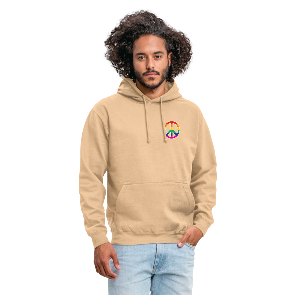 SSW1710 Unisex Hoodie Regenbogen-Friedenszeichen - Beige