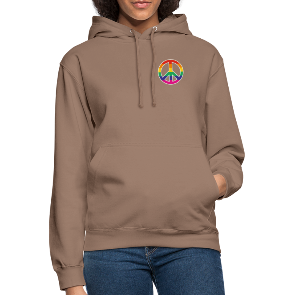 SSW1710 Unisex Hoodie Regenbogen-Friedenszeichen - Mokka