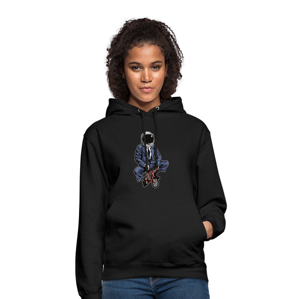 SSW1705 Unisex Hoodie Fahrrad zum Mond - Schwarz