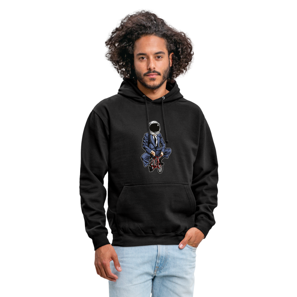 SSW1705 Unisex Hoodie Fahrrad zum Mond - Schwarz