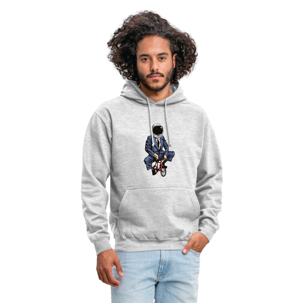 SSW1705 Unisex Hoodie Fahrrad zum Mond - Hellgrau meliert
