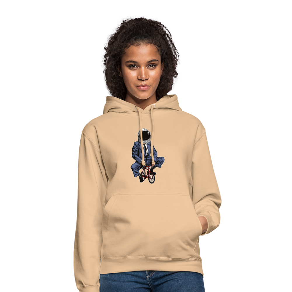 SSW1705 Unisex Hoodie Fahrrad zum Mond - Beige