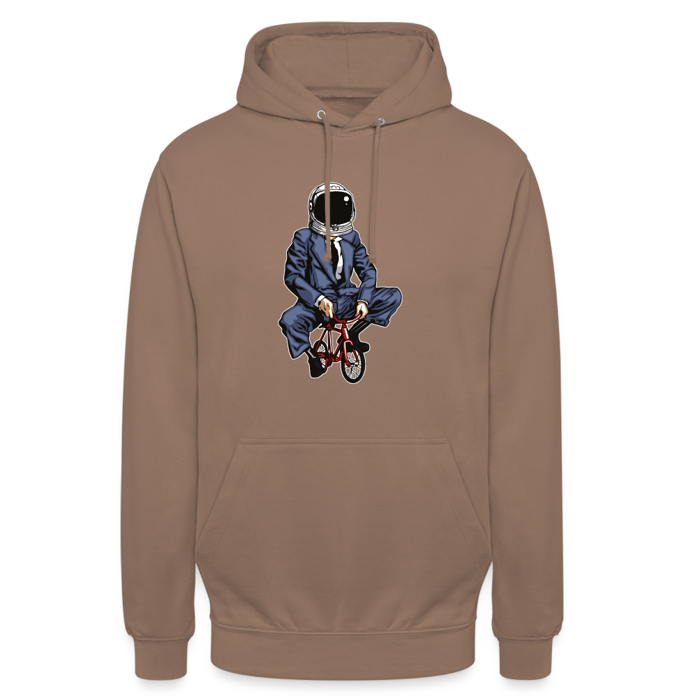 SSW1705 Unisex Hoodie Fahrrad zum Mond - Mokka