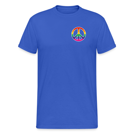 SSW1711 Tshirt Regenbogen-Friedenszeichen - Königsblau