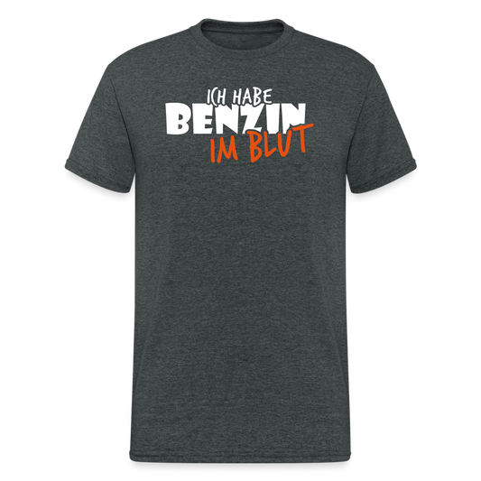 SSW1719 Tshirt Ich habe Benzin im Blut 2 - Dunkelgrau meliert