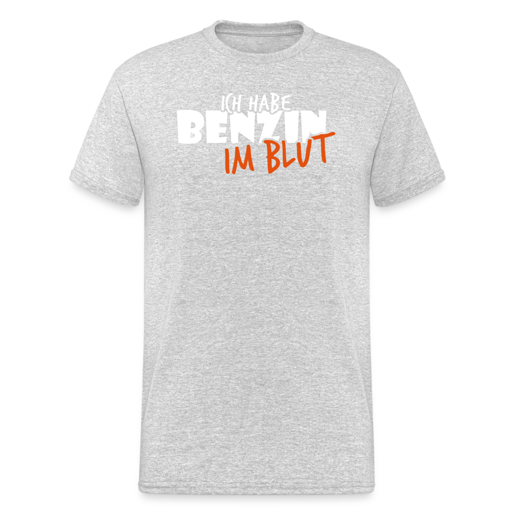 SSW1719 Tshirt Ich habe Benzin im Blut 2 - Grau meliert