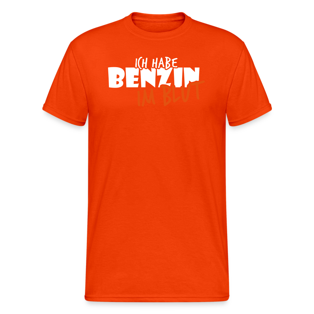 SSW1719 Tshirt Ich habe Benzin im Blut 2 - kräftig Orange
