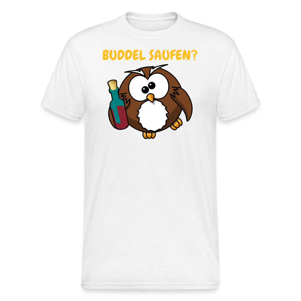 SSW1721 Tshirt BUDDEL SAUFEN? - weiß