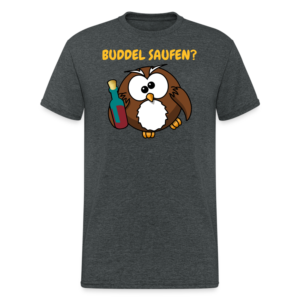 SSW1721 Tshirt BUDDEL SAUFEN? - Dunkelgrau meliert