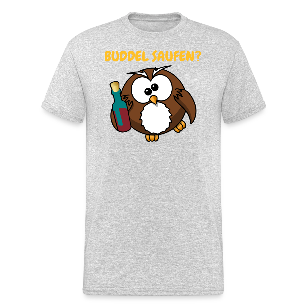 SSW1721 Tshirt BUDDEL SAUFEN? - Grau meliert