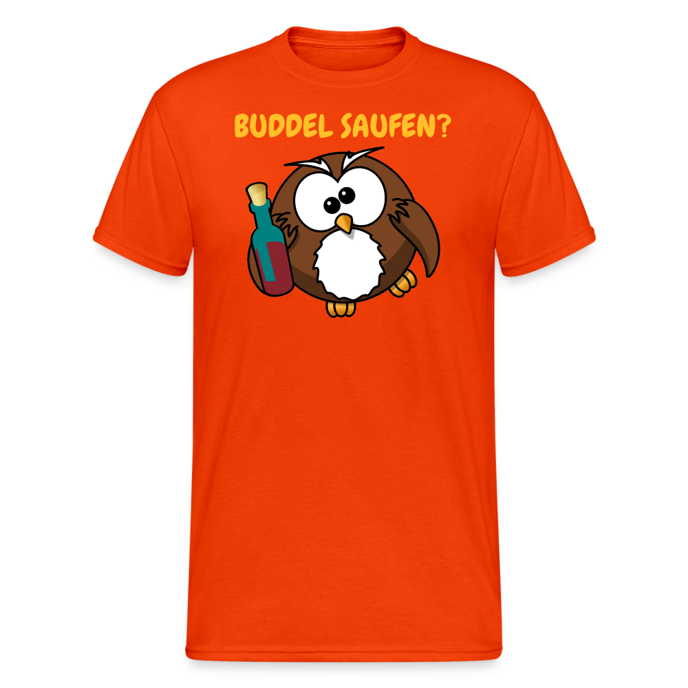SSW1721 Tshirt BUDDEL SAUFEN? - kräftig Orange