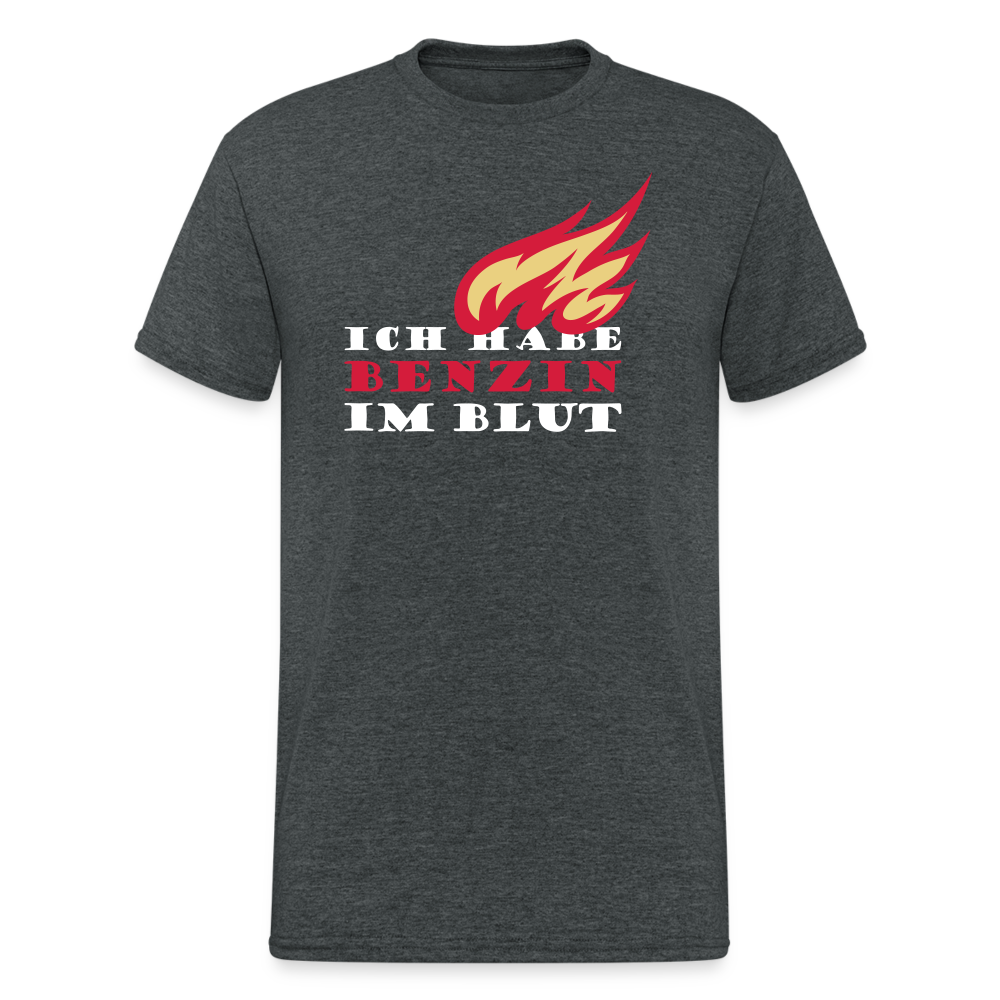 SSW1722 Tshirt Benzin im Blut - Dunkelgrau meliert