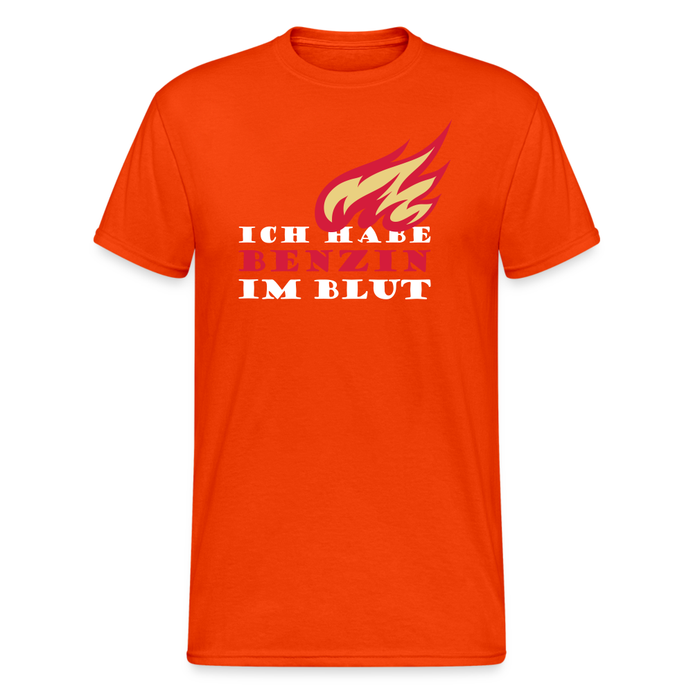 SSW1722 Tshirt Benzin im Blut - kräftig Orange
