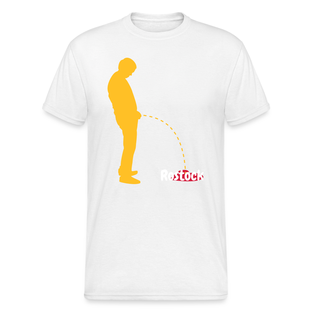 SSW1725 Tshirt Piss Mann Rostock - weiß