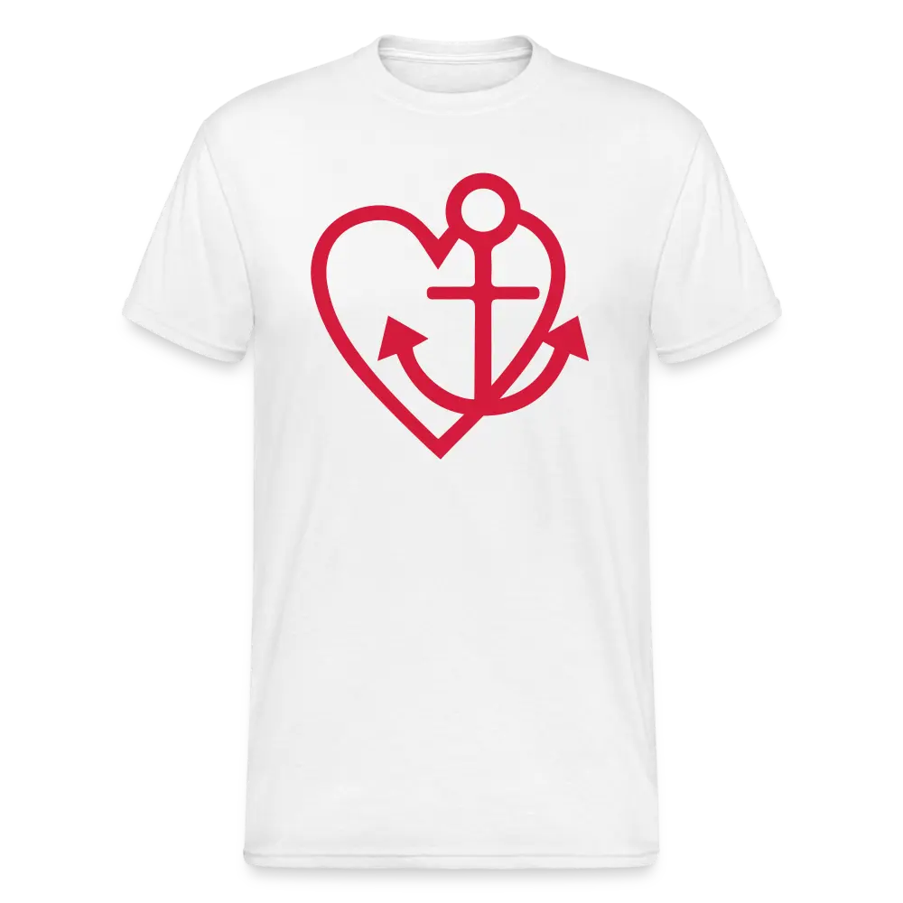 SSW1726 Tshirt Herz Anker - weiß