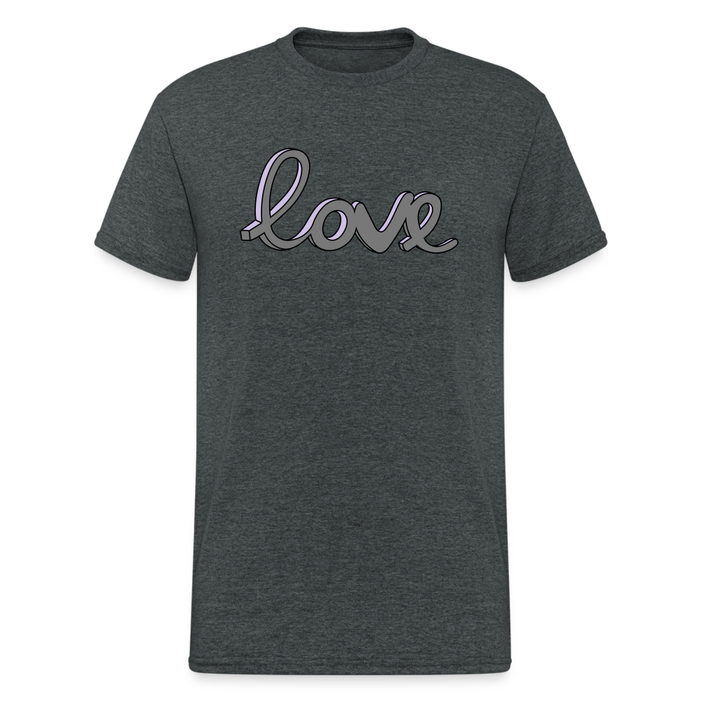 SSW1733 Tshirt Love - Dunkelgrau meliert