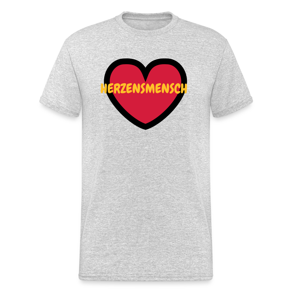 SSW1734 Tshirt HERZENSMENSCH - Grau meliert